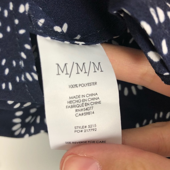 CABI navy white dandelion wish sleeveless top 5215 - Picture 8 of 8